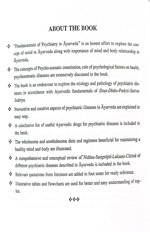 Fundamentals of Psychiatry In Ayurveda